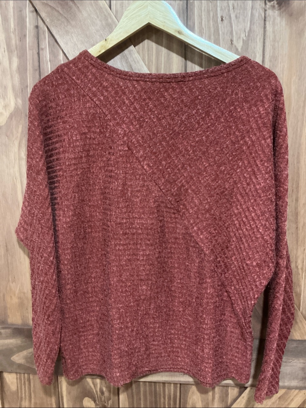 LAURA Rust Ribbed Crew Neck Sweater - Picture 3 of 3